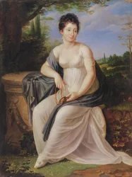 Madame de Saint-Amand im Kostüm der Directoire-Zeit, 1795-99